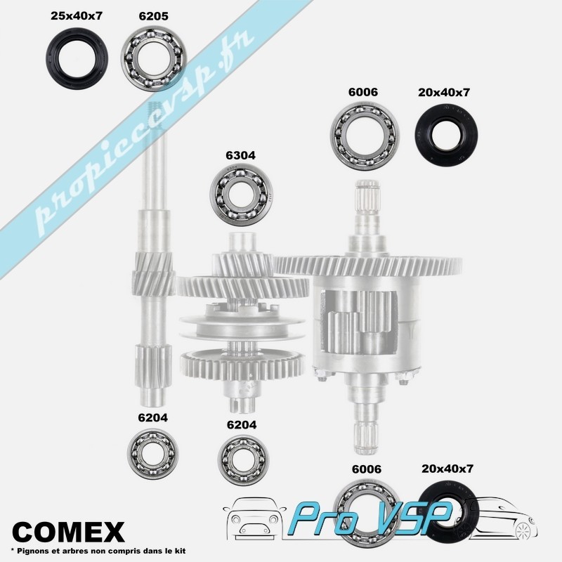 Kit de reparação de caixa Comex