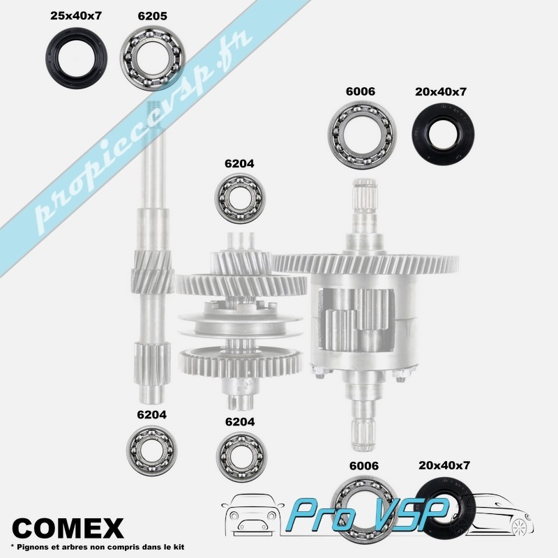 Kit de reparação de caixa Comex