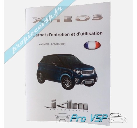 Carnet entretien pour Jdm Xheos