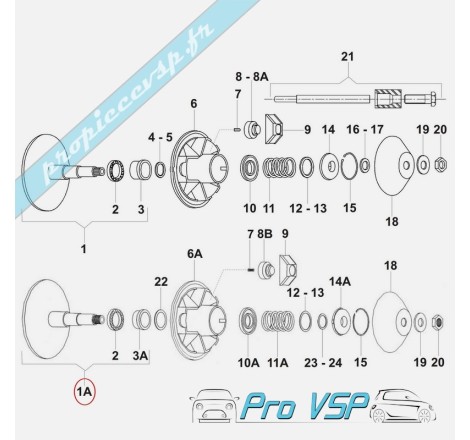 Cloche de variateur moteur