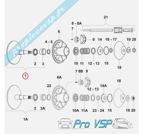 Cloche de variateur moteur