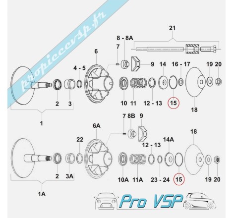 Clip de coussinet de variateur moteur