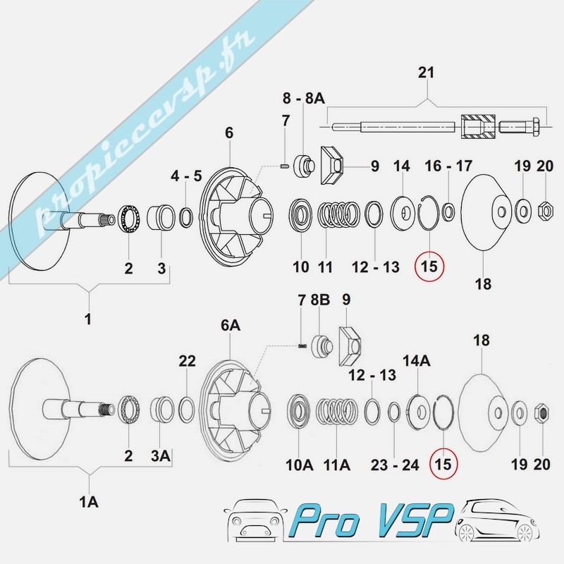 Clip de coussinet de variateur moteur