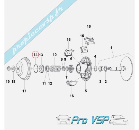 Clip de coussinet de variateur moteur