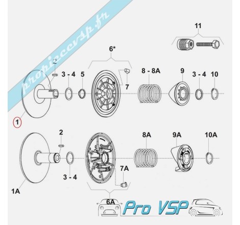 Cloche de variateur moteur