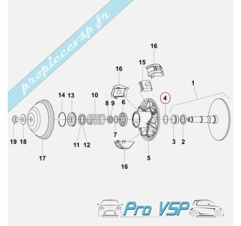 Cloche de variateur moteur