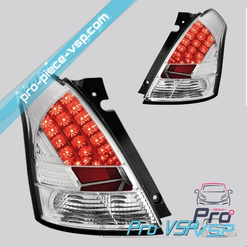Feux arrière Tuning Dectane à led couleur rouge / chromé pour Bellier Jade