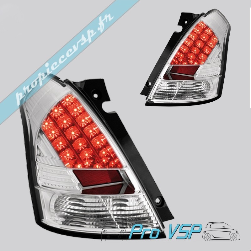 Red coloured Tuning Dectane rear lights / chrome Bellier Jade