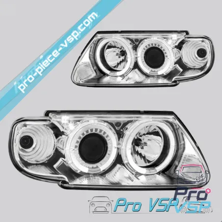 Headlights before Tuning Angeleyes Chrome Bellier Divane