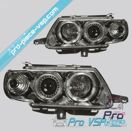 Headlights before Tuning Angeleyes Chrome Bellier Divane