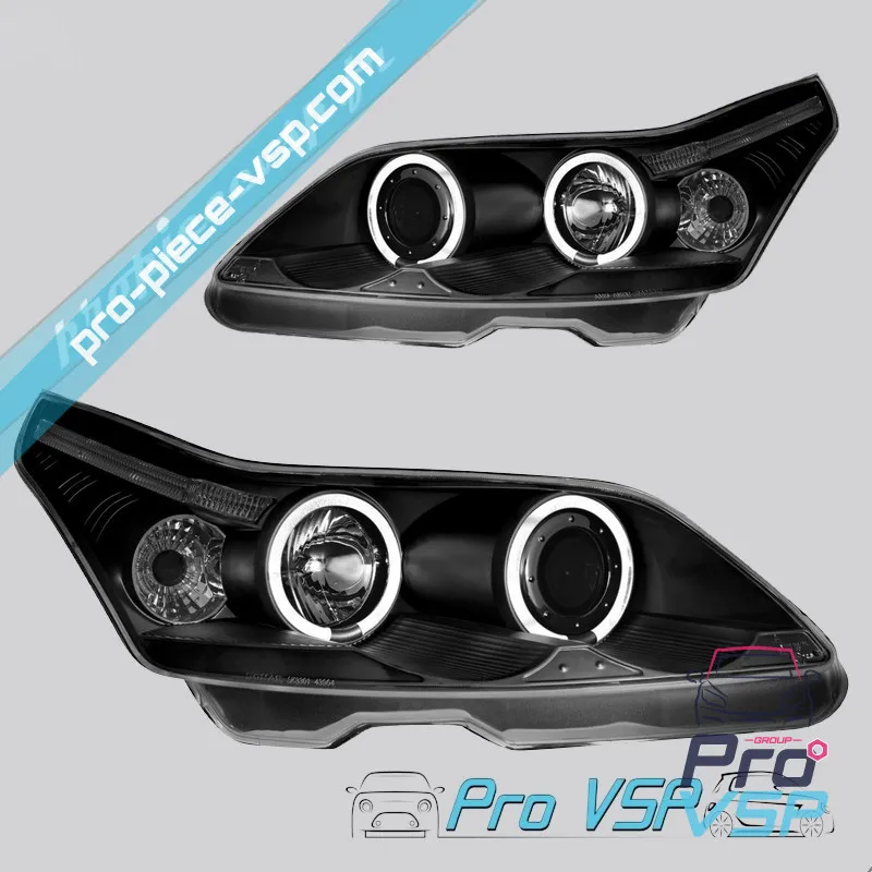 Faruri înainte de tuning Angeleyes negru adaptabil pentru Jdm Aloes