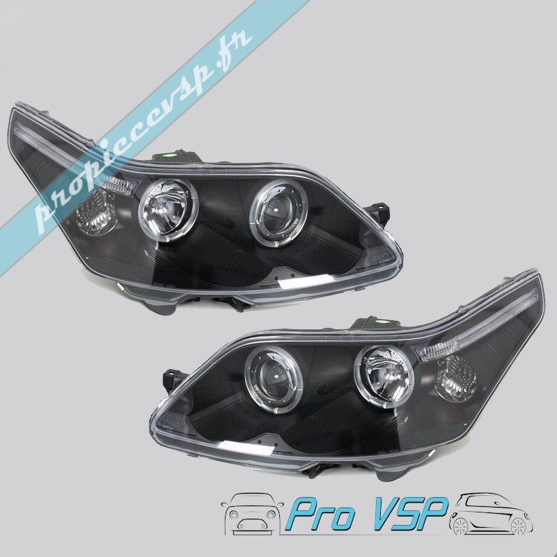 Headlights before Tuning Angeleyes Black