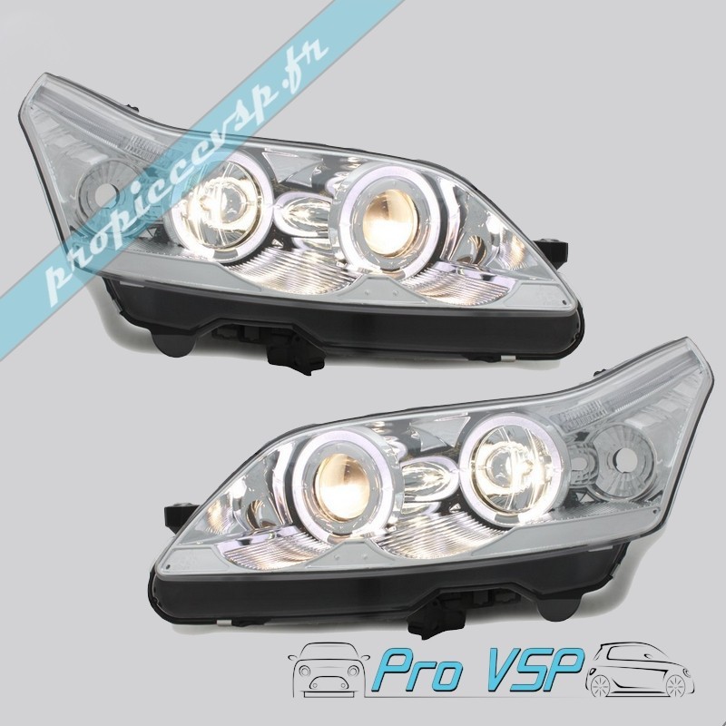 Faros antes de sintonizar los angeleyes cromados