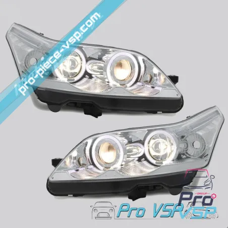 Headlights before tuning angeleyes chrome adaptable for Jdm Aloes