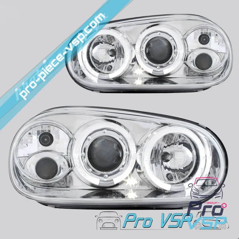 Phares avant Tuning angeleyes chromé adaptable pour Italcar T2 , T3