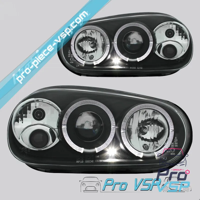 Phares avant Tuning angeleyes noir adaptable pour Italcar T2 , T3