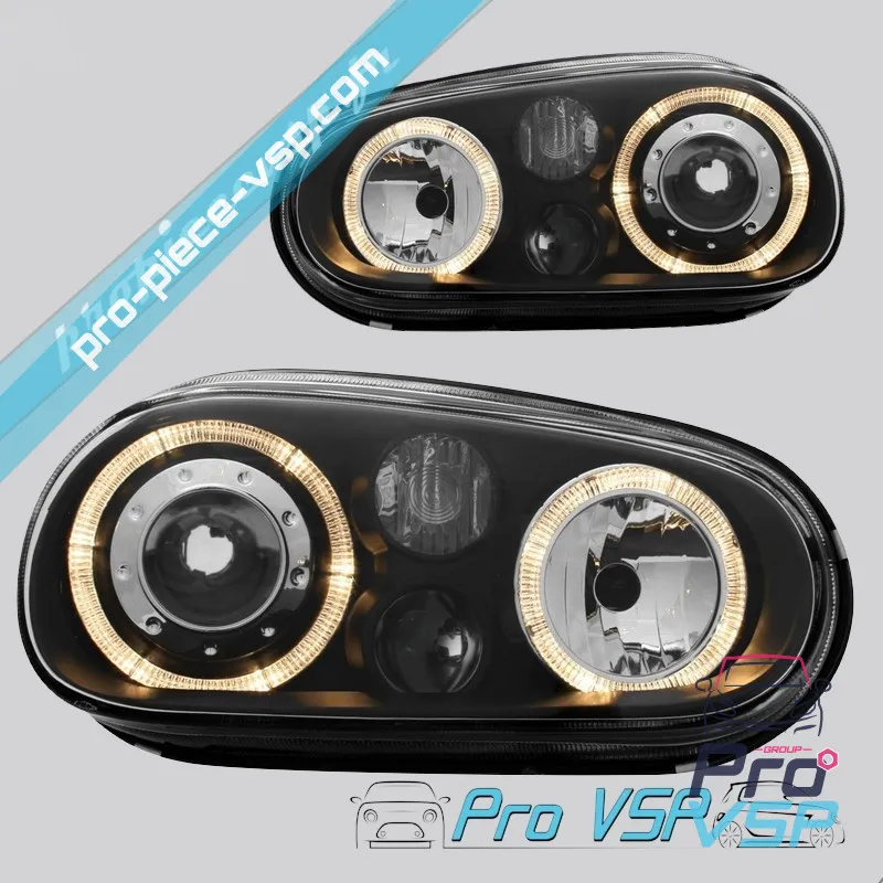 Phares avant Tuning angeleyes noir adaptable pour Italcar T2 , T3