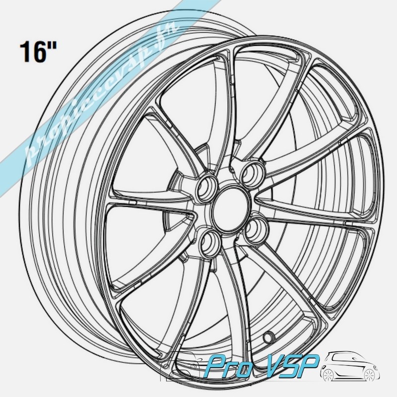 Jantă din aluminiu de 16 inch