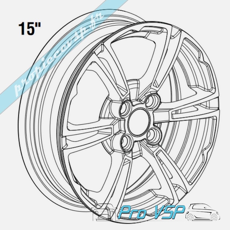 15 inches high rim