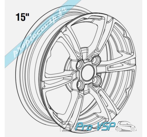 Jante alu 15 pouces pour Chatenet 