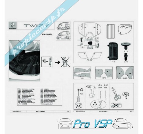 Couverture chauffante origine pour Renault Twizy