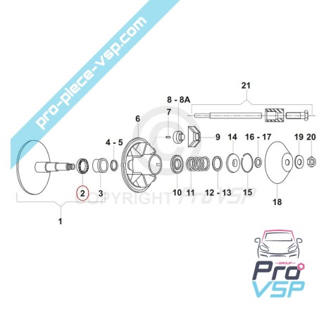 Roda de variação do motor