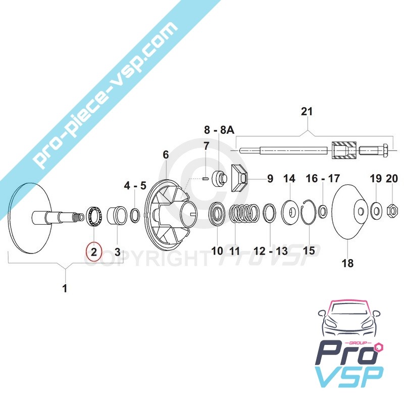 Roda de variação do motor