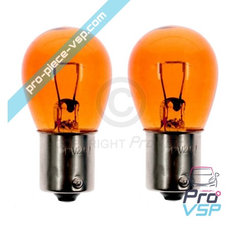 Orange flashing light bulbs
