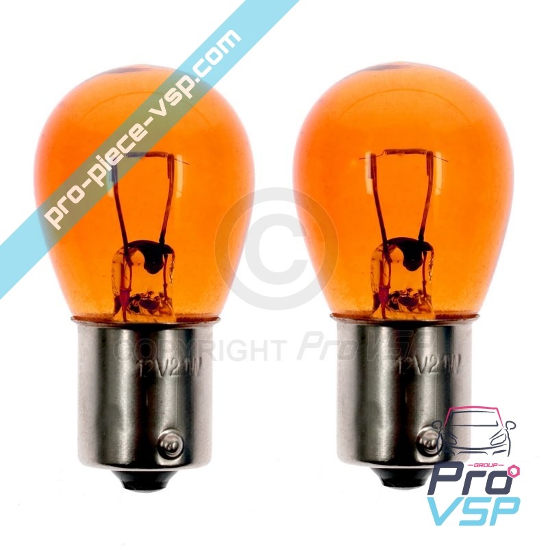 Orange flashing light bulbs