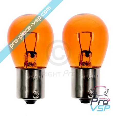 Orange flashing light bulbs