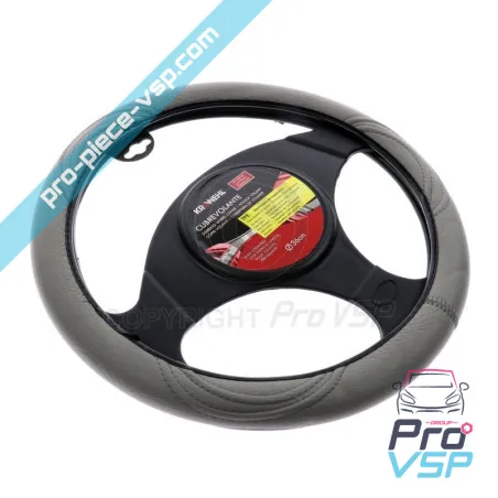 Gray steering wheel cover