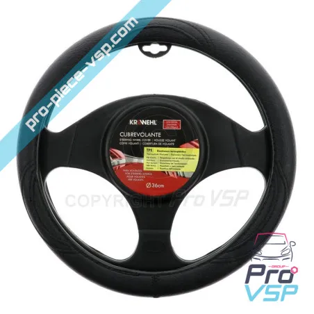 Black steering wheel cover