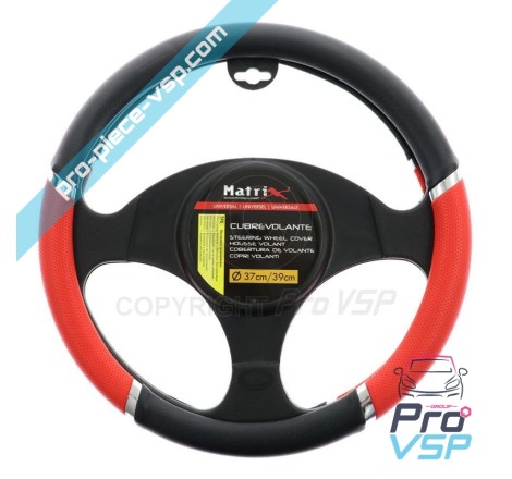 Tampa de volante preto vermelho