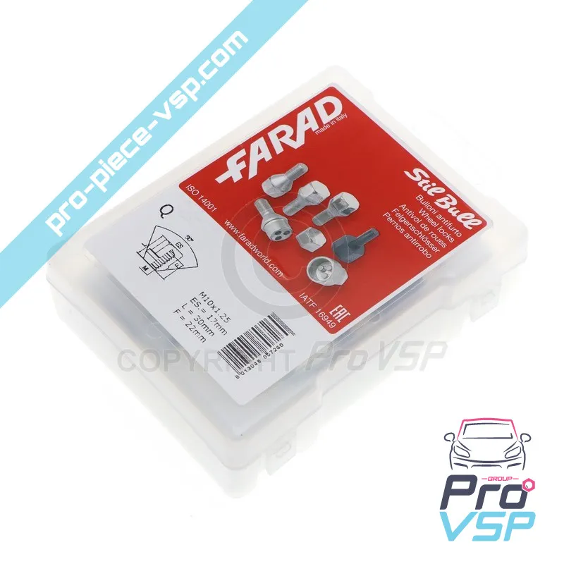 Anti-theft nuts for Aixam