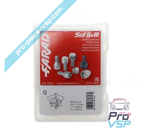 Set of 4 anti-volume nuts