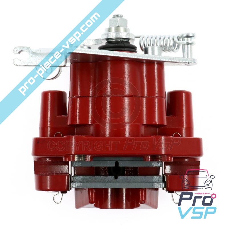 Red right brake caliper
