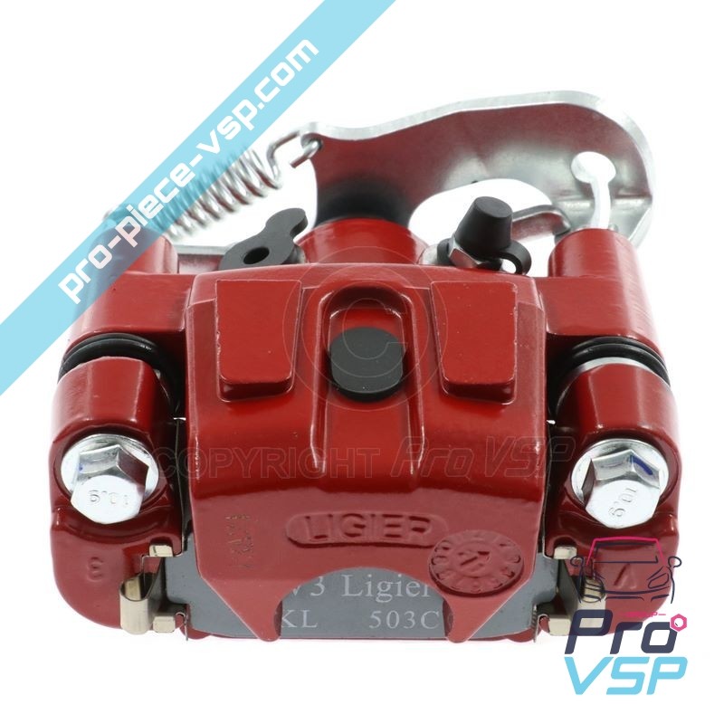 Red right brake caliper