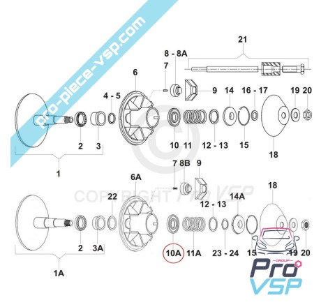 Lower pad motor drive New model