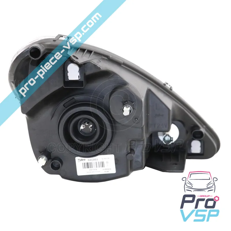 Phare gauche ( fond chromé ) pour Aixam