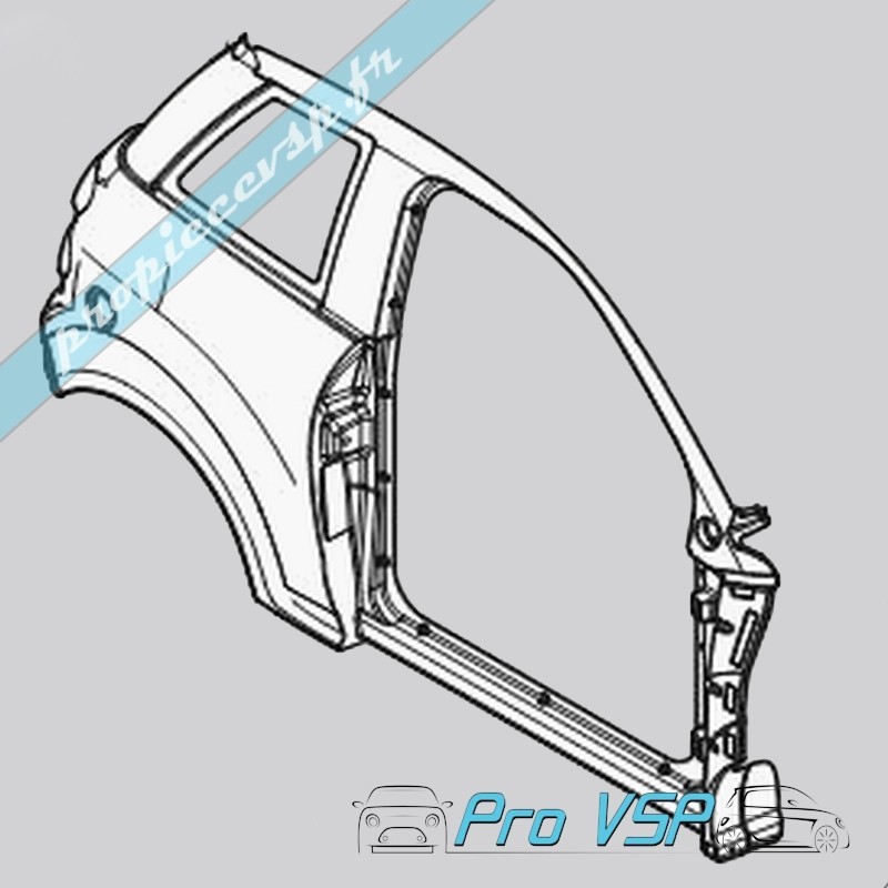 Latéral droit pour microcar m8