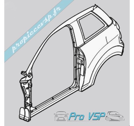 Latéral gauche pour microcar m8