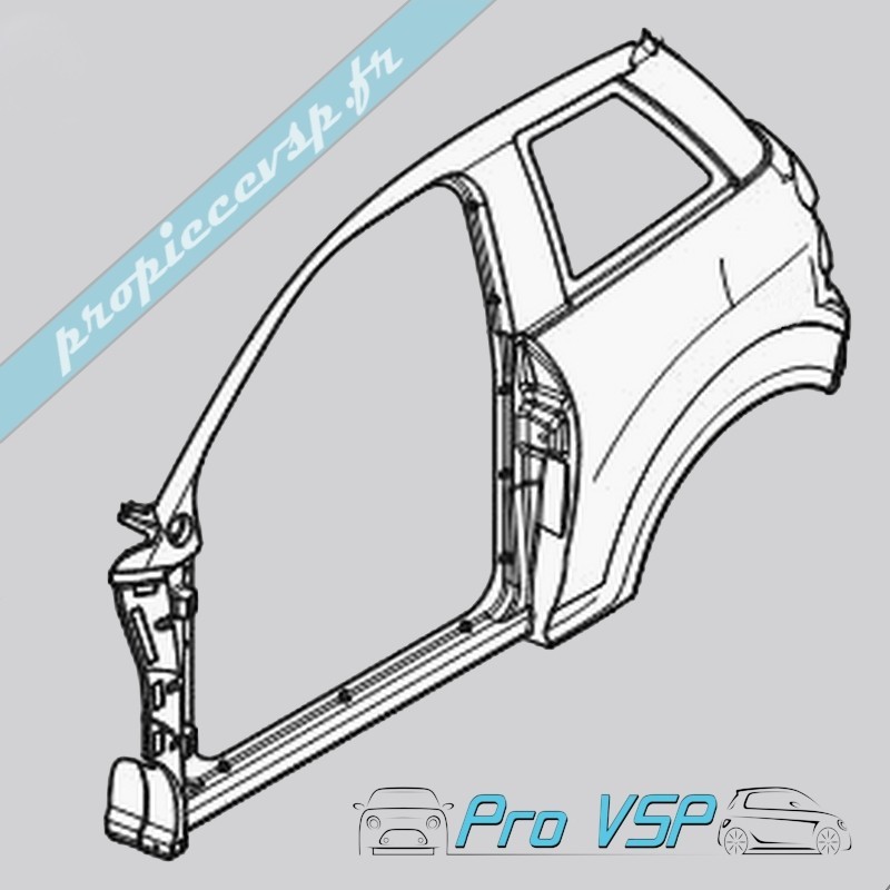 Latéral gauche pour microcar m8