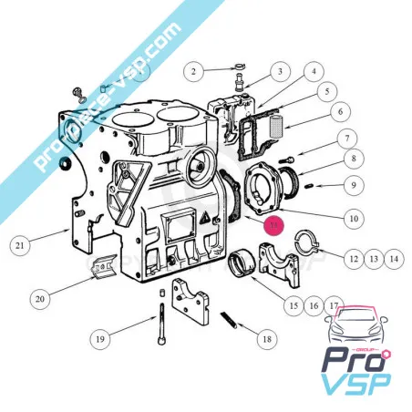 Cuscinetto posteriore Lombardini focs e progress