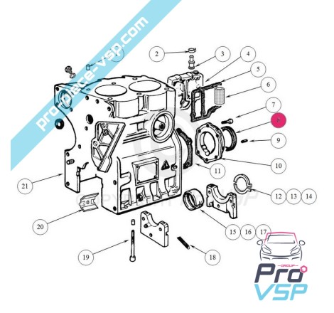 Joint spi de palier arrière moteur lombardini focs et progress