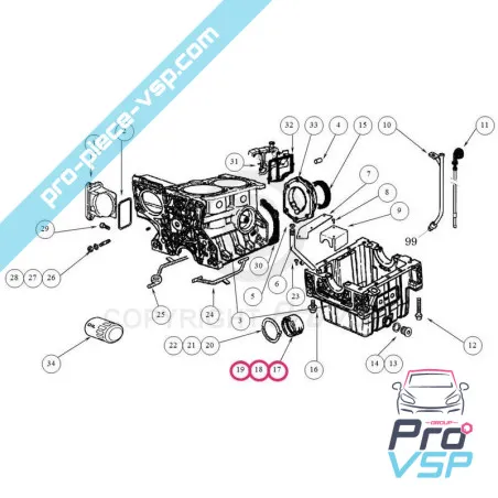 Coussinets de villebrequin pour moteur lombardini