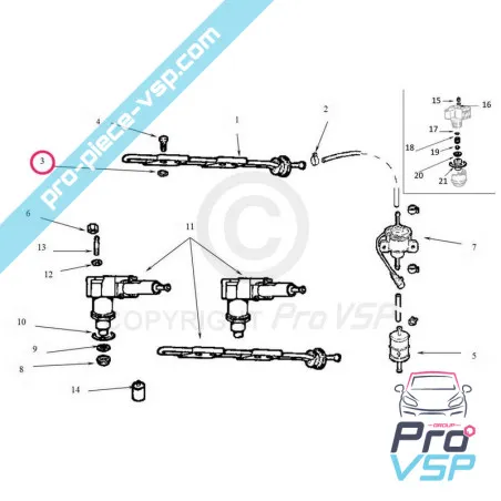 Rampa de anillo de junta tórica Diámetro diesel 8