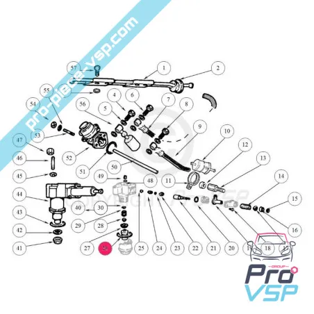 Nose iniettore del motore Lombardini focs progress Dal 1994