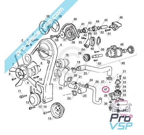 Thermostat case gasket