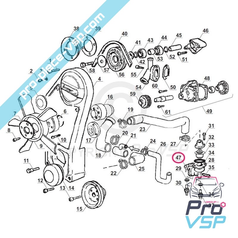 Thermostat case gasket