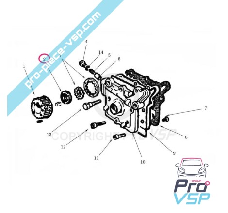 Crankshaft spinnaker (distribution side)